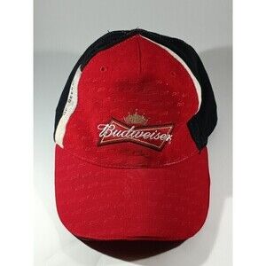 Budweiser Hat Red Black White
